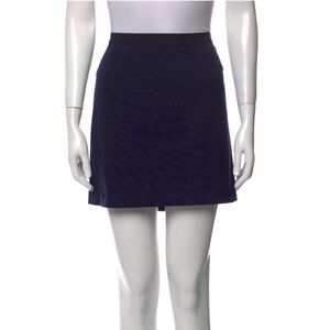 The Row Leather Trim Mini Skirt